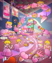 ball_transformation cube_transformation cubic_body female flattened inflation mario mysterymarshman nintendo origami_peach pancake_flattened paper_mario paper_mario:_the_origami_king paper_mario_(character) paper_peach princess_peach shape_transformation spherical_inflation transformation