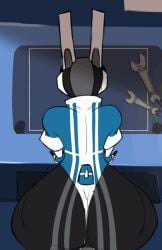 anal animated anthro ass big_butt black_body bodily_fluids clothed clothing continue_after_cum continuous_ejaculation cum cum_in_ass cum_inside disembodied_penis duo ejaculation electronics female from_behind_position furniture genital_fluids genitals headgear headphones huge_butt humanoid lagomorph leporid long_ears machine male male/female mammal penetration penile penile_penetration penis penis_in_vagina project_turboblast rabbit rear_view robot robot_anthro sex table tail tempo_(project_turboblast) thick_thighs this0nedude_tod vaginal_penetration