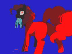 4:3 alternate_universe blood blue_background blue_body bodily_fluids corpse cupcakes_(mlp_fanfic) death earth_pony equid equine evil_eyes evil_face evil_look female feral friendship_is_magic hair hasbro hi_res horse lagomorph leporid mammal my_little_pony mythology pinkie_pie_(mlp) pony rabbit red_body red_eyes red_hair red_tail shadow shadow_face simple_background sinful_pie solo tail