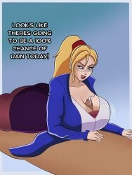 1girls ass ass blonde_hair blueartfiend breasts breasts ejaculation ejaculation_between_breasts female forecast_janna giant_breasts glasses huge_boobs huge_breasts janna_windforce large_boobs large_breasts league_of_legends paizuri ponytail riot_games titjob titjob