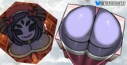 anthro ass ass ass_focus big_ass big_breasts big_butt big_thighs blazedscarf breasts breasts butt_focus christmas christmas_outfit holidays muffet no_text_version stuck_in_chimney thick_ass thick_hips thick_thighs undertale undertale_(series)