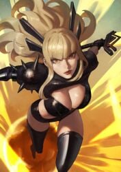 1girls big_breasts blonde_hair cleavage female female_only magik_(illyana_rasputin) magik_(marvel_rivals) marvel marvel_rivals thick_thighs zomayuan