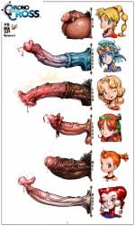 big_balls big_balls_small_penis blonde_hair blue_hair chrono_cross futanari girthy_penis horsecock large_penis light_skin multiple_penises payaazz penis_size_difference red_hair small_penis smegma veiny_penis