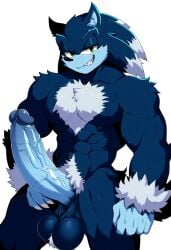 ai_generated big_penis large_penis long_penis male male_only muscles muscular muscular_male seductive solo solo_male sonic_(series) sonic_the_hedgehog sonic_underground veins veins_on_dick veiny_penis