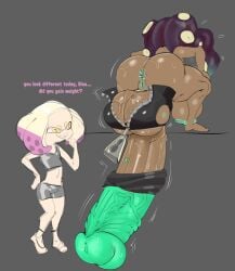 1futa 1girls big_balls big_breasts camouflage cock-tail comedy confused disguise dop doplino funny giant_penis marina_(splatoon) pearl_(splatoon) penis_in_clothes playful_smile pussy splatoon splatoon_(series) splatoon_2 squatting sweating throbbing_balls veiny_balls veiny_penis winking_anus