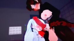 1futa 1girl1futa 1girls animated black_hair blue_eyes canine canine_penis dezerbitch dog_ears futa_on_female futanari knot knotting mating_press ponytail red_hair ruby_rose rwby silver_eyes tagme video weiss_schnee white_hair