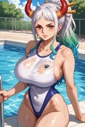 ai_generated ai_withyou female female_only one_piece swimsuit yamato_(one_piece)