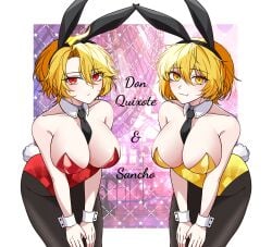 2girls blonde_hair bunnysuit limbus_company looking_at_viewer tagme voluptuous