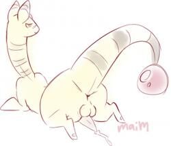 ampharos anus balls cum maim male nintendo penis_back pokemon pokemon_(species) video_games