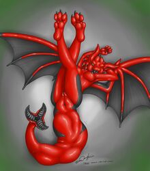 anthro anus breasts bulge dragon dragoness drena drenath female forceswerwolf hybrid open_maw paws pheny pussy red_dragon skunkhase soft_vore tail_mouth tail_vore vore