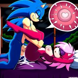 ai_generated ass blue_body blue_fur breasts female incest magenta_fur male male/female pink_hair sex sonia_the_hedgehog sonic_(series) sonic_the_hedgehog sonic_the_hedgehog_(series) sonic_underground straight veiny_penis