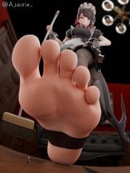 ajairie ellen_joe feet feet_focus giant giantess macro micro tagme zenless_zone_zero