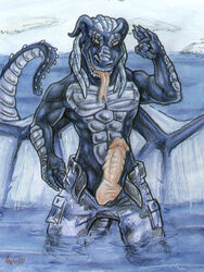 2011 balls balorkin dragon erection male male_only muscles penis scalie solo