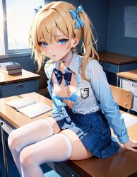 ai_generated blonde_hair blue_eyes fapceo35 skirt stable_diffusion tagme