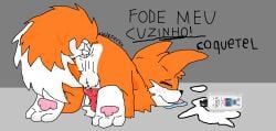 3_toes anal_sex animal_genitalia anthro ass ass_up begging_for_sex black_nose brazilian coquetell cum cum_on_floor digital_media_(artwork) dripping dripping_cum face_down_ass_up fingering fox fur furry furry_only gay homosexual male male_only meme orange_fur pawpads paws pink_pawpads pleasure_face portuguese_text presenting_anus self_fingering sex shampoo_bottle simple_background skala_shampoo solo_focus tail tonge_out white_paws xxjeffeyxx_(artist) youtube youtuber youtuber_boy