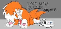 3_toes anal_sex animal_genitalia anthro ass ass_up begging_for_sex black_nose brazilian coquetell cum cum_on_floor digital_media_(artwork) dripping dripping_cum face_down_ass_up fingering fox fur furry furry_only gay homosexual male male_only meme orange_fur pawpads paws pink_pawpads pleasure_face portuguese_text presenting_anus self_fingering sex shampoo_bottle simple_background skala_shampoo solo_focus tail white_paws xxjeffeyxx_(artist) youtube youtuber youtuber_boy