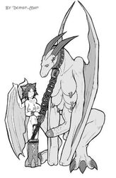 2futas all_fours anthro balls beak big_breasts big_testicles blush breasts chains chimera claws collar demon-man digitigrade dragon erect_nipples erection eye_contact feet feline futanari horn horns huge_cock hybrid intersex leash lock long_nipples looking_down looking_up monochrome multi_breast multi_nipple navel nipples nude open_mouth penis short_hair size_difference squatting testicles text wings