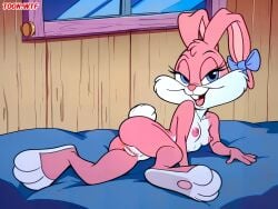 1girls ai_generated anthro anus ass babs_bunny bbmbbf breasts female female_only lagomorph looking_at_viewer nipples nude open_mouth palcomix pussy rabbit solo teeth tiny_toon_adventures tongue toon.wtf warner_brothers