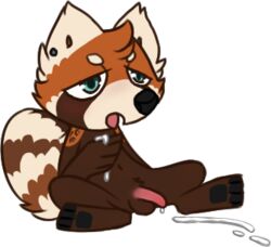 after_sex alpha_channel blush chalky chibi cum cute exhausted flaccid male male_only masturbation mute-owl orgasm penis plain_background red_panda sigh solo spread_legs spreading