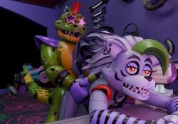 1boy 1girls 3d accurate_art_style ambiguous animatronic anthro anthrofied ass bodypaint canine canis claws duo facepaint female five_nights_at_freddy's five_nights_at_freddy's:_security_breach generalanimatronic humanoid machine male male/female mammal montgomery_gator_(fnaf) penetrated penetrating penetration penis robot robotic roxanne_wolf_(fnaf) sex sharp teeth ursid vaginal_penetration wolf wolf_girl wolf_humanoid wolf_tail