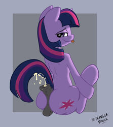 2013 ass buttjob cum cum_on_tail cumshot cutie_mark disembodied_penis english_text equine female feral friendship_is_magic hair horn horse male multicolored_hair my_little_pony orgasm penis pony purple_eyes purple_fur purple_hair straight strangerdanger text tongue tongue_out twilight_sparkle_(mlp) unicorn