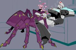 beast_mode corearde cunnilingus cuntboy intersex male male_only prowl_(transformers) robot spider tarantulas transformers twitching