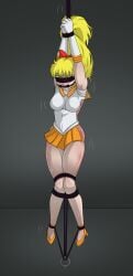 blindfolded gagged litbdsm sailor_venus torn_clothes tortured tortured_superheroine whipped