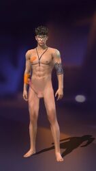 1boy 3d free_fire male male_only masculine muscular naked nude penis solo tagme