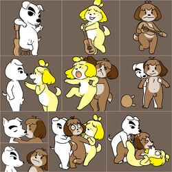 3_toes :c :d :o anal anal_sex animal_crossing anthro ass balls beige_fur bent_over bisexual black_nose black_skin blush brother brown_background brown_eyes brown_fur canine chubby closed_eyes comic digby_(animal_crossing) doggy_style eyelashes female flaccid flat_chested freckles french_kiss from_behind frown fur gay group group_sex guitar happy hi_res incest instrument isabelle_(animal_crossing) k.k._slider kissing looking_at_viewer looking_away lying male nintendo nishi nude o.o on_back open_mouth opposite_sex_twins orgy pawpads paws penetration penis plain_background pose pussy raised_leg seat sex shocked sibling sister smile standing stool surprise_buttsex tongue tongue_out train_position video_games white_fur wood yaoi yellow_fur