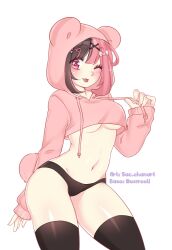 :p ;p artist_request big_ass crop_hoodie flirting_look hips hood_up hoodie lucky_akuma navel panties posing thick_ass thick_thighs thighhighs tongue tongue_out tummy underboob winking_at_viewer