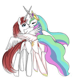 alicorn anus equine female feral friendship friendship_is_magic horn horse kissing lauren_faust_(character) my_little_pony pony princess princess_celestia_(mlp) pussy royalty wings yuri