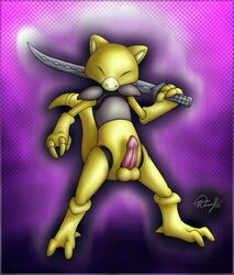 abra forceswerwolf male male_only nintendo penis pokemon sword video_games weapon