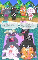 animal_crossing balls beach bovine cattle cum cum_inside equine gay male nintendo no_humans penis psyredtails roscoe_(animal_crossing) seaside upside-down video_games