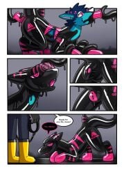 absurd_res anthro drone dronification fish hacony hi_res hypnosis latex male male/male marine mind_control novayyyy shark solo