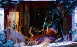 2boys 2men abdominals aphelios ass balls biceps big_ass big_dick dick domination fantasy gay league_of_legends male male_dominating_male male_thighs muscular muscular_male pecs pectorals penis pipipipipiforen quadriceps sett settphel thighs twink twinks wet_ass wet_body wet_penis