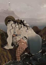 2boys anal_sex bara churchofpossum diphallism gay merman monster non_human_genitalia original original_characters size_difference yaoi