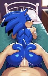 2boys ai_generated anal anal_sex anthro arch_nemesis arm_hair ass ass_grab bed bedroom blue_fur cum_in_ass doggystyle dr._eggman enemies enemies_having_sex enemies_with_benefits furry furry_male green_eyes hairy_arms hedgehog huge_cock human human_male human_on_anthro indoors male male_on_male nemesis nude pixai pov pubic_hair quills round_body self_upload sonic_(series) sonic_the_hedgehog sonic_the_hedgehog_(series) superdomfuta sworn_enemies thick_ass thick_cock window window_light yaoi