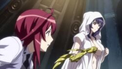 1girls animated aroused big_breasts blue_hair blush breasts breasts_bigger_than_head breasts_out curvy fair_skin female fit_female full_breasts gold_eyes golden_tomo heavy_breasts horny_female huge_breasts in_heat inverted_nipples kaneko_hiraku large_breasts light-skinned_female mind_control moaning navel nightgown nipple_bulge nipples_visible_through_clothing open_clothes oribe_mafuyu pink_nipples possession red_eyes red_hair robe seikon_no_qwaser short_hair sound teenager top_heavy video voluptuous_female voluptuous_teen well_endowed white_robe yamanobe_tomo