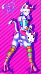 1boy anthro ass back_view backsack balls bell blush bottomless_skirt bow cat closed_mouth clothes collar color crossdressing ear_piercing english_text exposed feline femboy flaccid flat_chested footwear frown furry furry_ass furry_ears furry_tail girly goth hairbow heart hello_kitty hello_kitty_(character) hello_kitty_(series) high_heels holding jewelry kitty_white large_ass looking_away looking_back male male_only mammal no_panties orange_nose orange_skin penis penis_out penis_under_clothes penis_under_skirt piercing pink_background pink_eyes pink_penis pink_skin plain_background pointy_ears presenting presenting_hindquarters purse raised_arm raised_tail ring sanrio scrotum shadman shadow shiny shirt shoes simple_background skirt skirt_lift socks solo spiked_bracelet spiked_collar spikes standing star stockings stripes tail tail_bow text thick_thighs thighhighs trap whiskers white_fur white_hair white_penis white_skin wide_hips wristband yellow_eyes