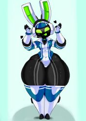 1girls breasts bunny_ears bunny_girl cute cute_face female heart heart_symbol hearts_around_head lagomorph legs project_turboblast rabbit rabbit_ears robot robot_girl screen_face tempo_(project_turboblast) thick thick_hips thick_legs thick_thighs thighs thighs_bigger_than_head tongue_out wide_hips