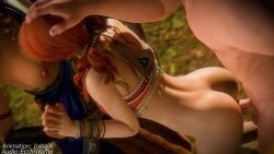 1boy 2girls 3d_animation anon_nsfw_va bottomless delalicious3 doggy_style ecchiwaffle faceless_male final_fantasy final_fantasy_xiii handholding initial_a longer_than_10_seconds moaning_in_pleasure multiple_views oerba_dia_vanille oerba_yun_fang red_hair shorter_than_30_seconds silent_male sound tagme topwear_only video