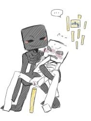 blaze_(minecraft) embarrassed minecraft minecraft_mob mob mob_face mojang monster skeleton skeleton_(minecraft) tagme white_background wither_skeleton_(minecraft)