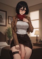 mikasa ackerman from attack on titan by velonix