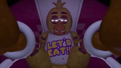 1boy 1boy1girl 1girls 3d_animation accurate_art_style alternate_body_type animated anonymous_male avian_feet beak bib blacked canon_appearance chica_(fnaf) classic_chica_(fnaf) encouraging_viewer eyes_crossed eyes_rolling_back feather_hair five_nights_at_freddy's free_use gooberrealm huge_cock light_purple_eyes male_on_female missionary_position no_ass no_breasts orange_beak orange_feet pink_pussy pov pussy sfm shaking_legs shaking_orgasm source_filmmaker spread_legs straight stuck_in_object tongue tongue_out violet_eyes wet_penis wet_pussy yellow_body yellow_skin