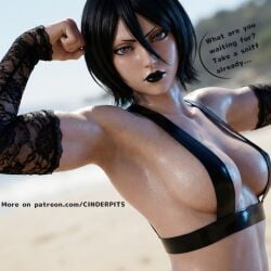 1girls 3d 3d_(artwork) 3d_model 3d_render ai_generated armpit armpit_fetish armpits bikini black_hair black_lipstick bleach bleach:_the_thousand-year_blood_war breasts cinderpits detailed detailed_background female goth goth_girl kuchiki_rukia latex latex_clothing latex_suit realistic realistic_textures self_upload smug smug_face solo solo_female solo_focus strap-on strapon straps sweat sweatdrop sweating sweaty sweaty_armpits sweaty_body sweaty_breasts tight_clothing tight_fit