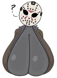1girl 2025 big_breasts breasts digital_media_(artwork) female hockey_mask jason_voorhees rule_63 sweat theslashfive