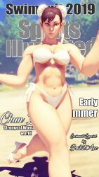 2019 3d adnarimydeth bikini busty capcom chun-li female female_focus female_only hourglass_figure magazine magazine_cover nude nude_female nudity street_fighter street_fighter_v wide_hips