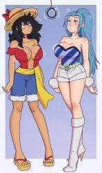 brainwashed brainwashing dazed genderswap_(mtf) hypnosis large_breasts luffyko mind_control monkey_d_luffy nefertari_vivi one_piece rule_63 spiral_eyes wrenzephyr2