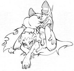 2025 convenient_censoring horn horns kneesocks_daemon line_art long_hair panty_&_stocking_with_garterbelt scanty_daemon sharp_teeth uncolored