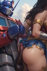 ai_generated male_on_female optimus_prime wonder_woman